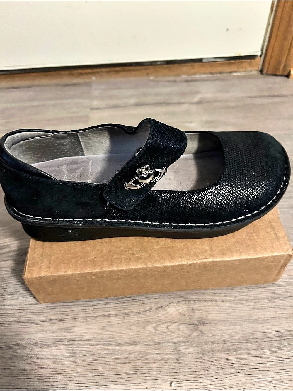 Single shoe Alegria Paloma Claddagh Black Mary Jane Flats EU 39
